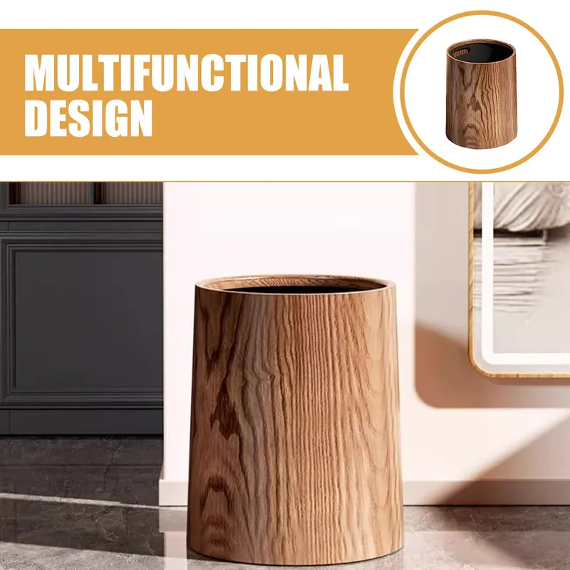 Commercial Kitchen Garbage Can - Cubo de Basura de Madera Duradera