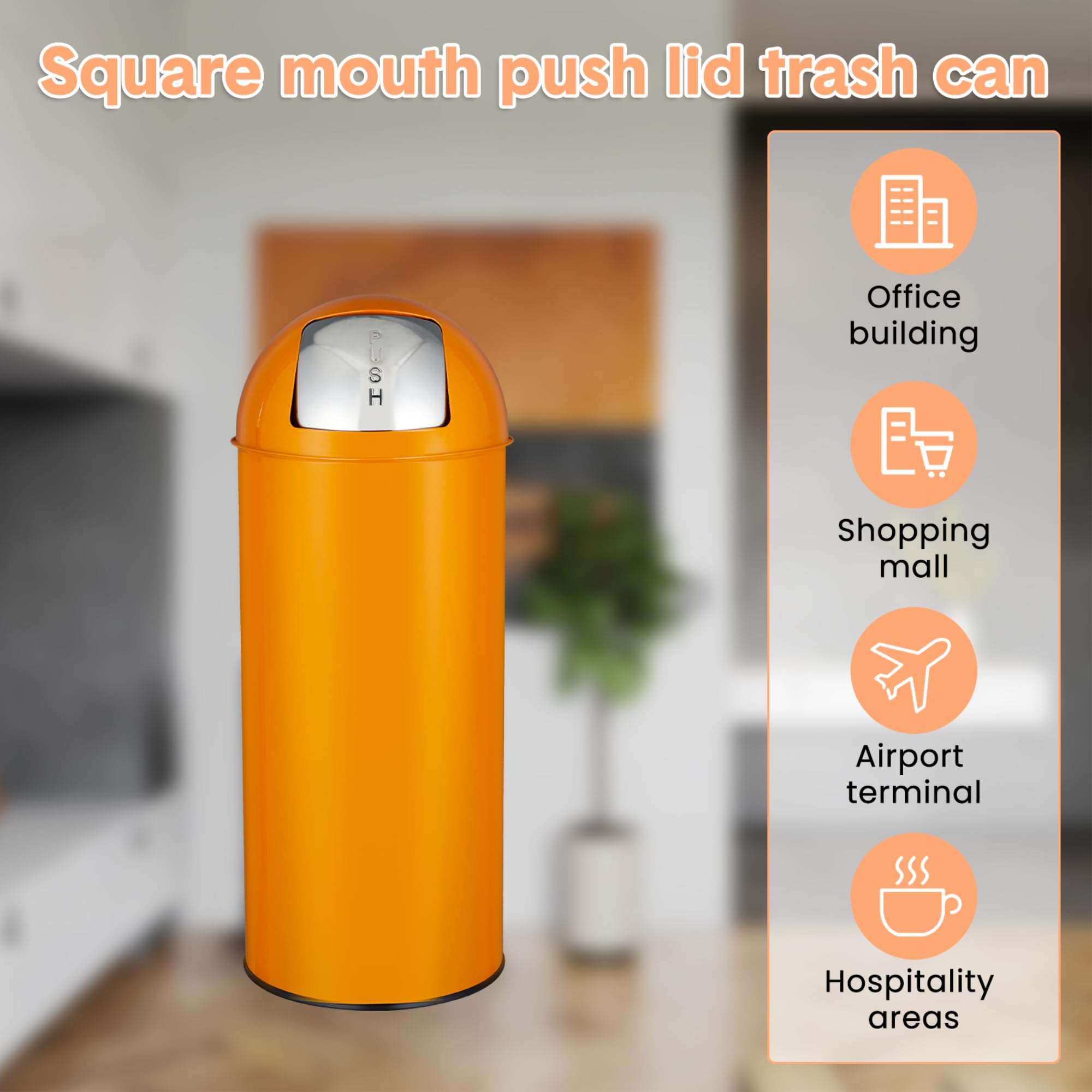 Commercial Kitchen Garbage Can - Cubo de Basura de 65 Litros