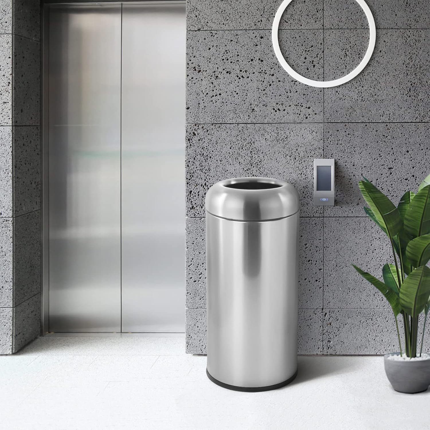 Cubo de basura grande de acero - Commercial Kitchen Garbage Can reseña y precio