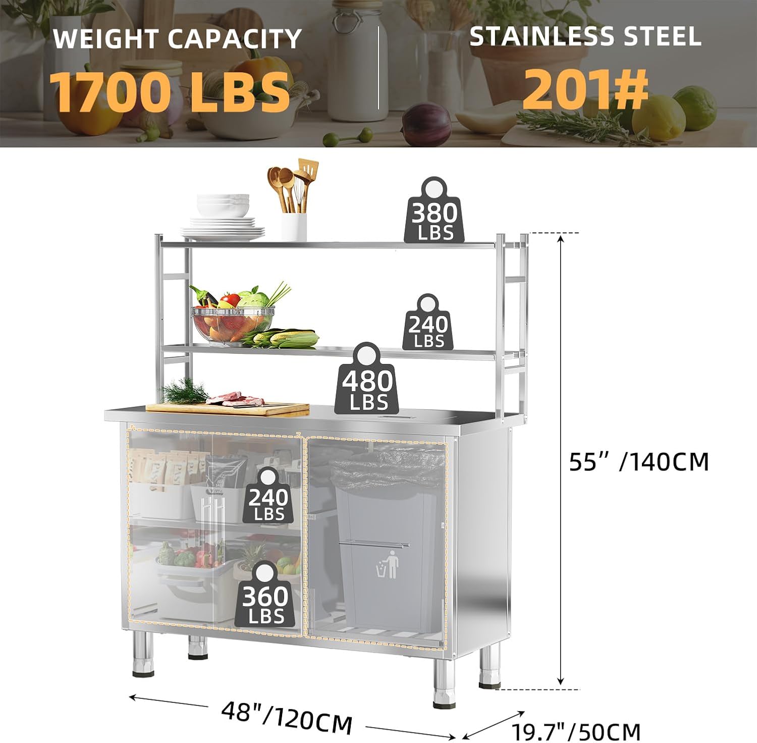 Mesa de Preparación de Acero I - Commercial Kitchen Prep Table reseña y precio