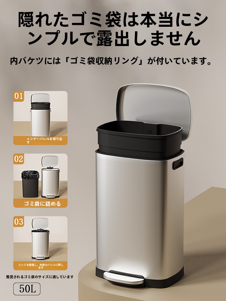 Gran capacidad de acero inoxid - Commercial Kitchen Garbage Can reseña y precio