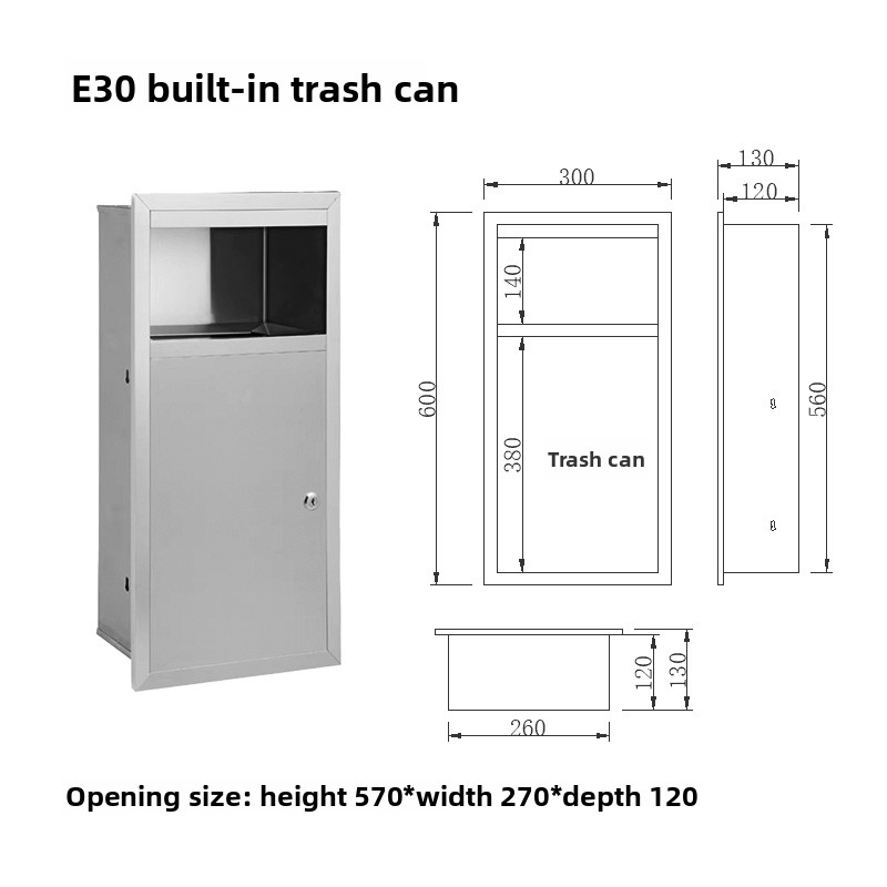 Tapa de cubo de basura abierta - Commercial Kitchen Garbage Can reseña y precio