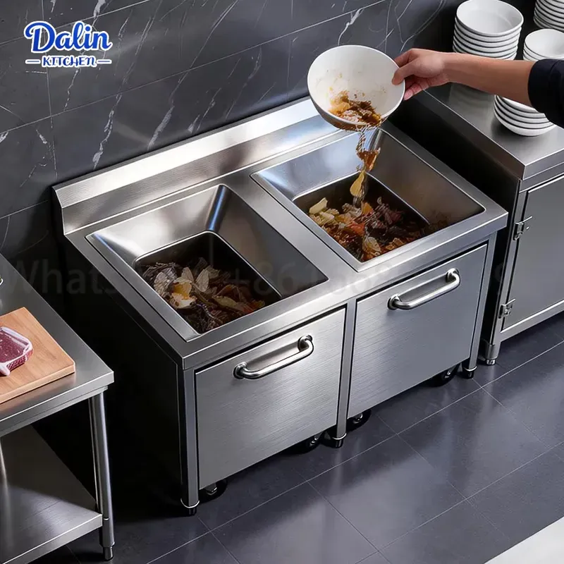 Cubo de Basura Extraíble de Ac - Commercial Kitchen Garbage Can reseña y precio